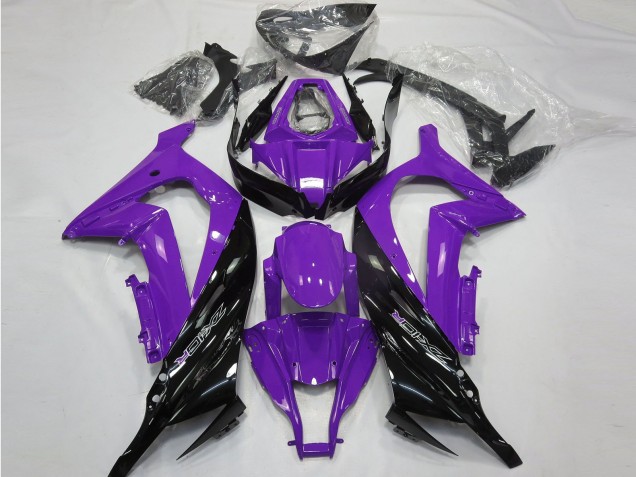 Gloss Purple and Black 2011-2015 Kawasaki ZX10R Fairings Factory