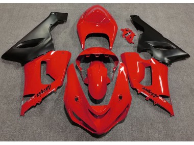 Gloss Red 2005-2006 Kawasaki ZX6R Fairings Factory