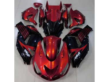 Gloss Red and Black 2006-2011 Kawasaki ZX14R Fairings Factory