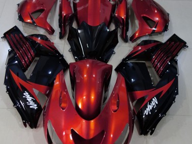 Gloss Red and Black 2006-2011 Kawasaki ZX14R Fairings Factory