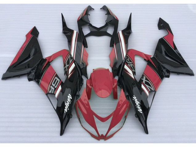 Gloss Red and Black 2013-2018 Kawasaki ZX6R Fairings Factory