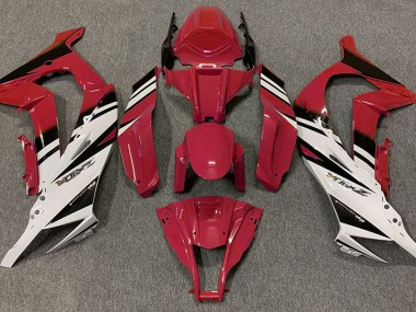 Gloss Red & White 2011-2015 Kawasaki ZX10R Fairings Factory