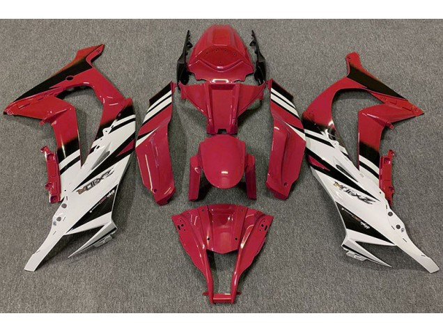 Gloss Red & White 2011-2015 Kawasaki ZX10R Fairings Factory