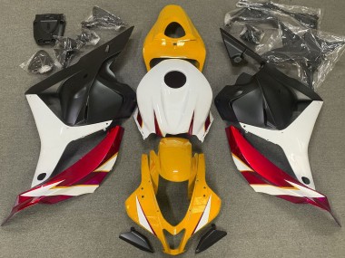 Gloss Red White and Yellow 2009-2012 Honda CBR600RR Fairings Factory