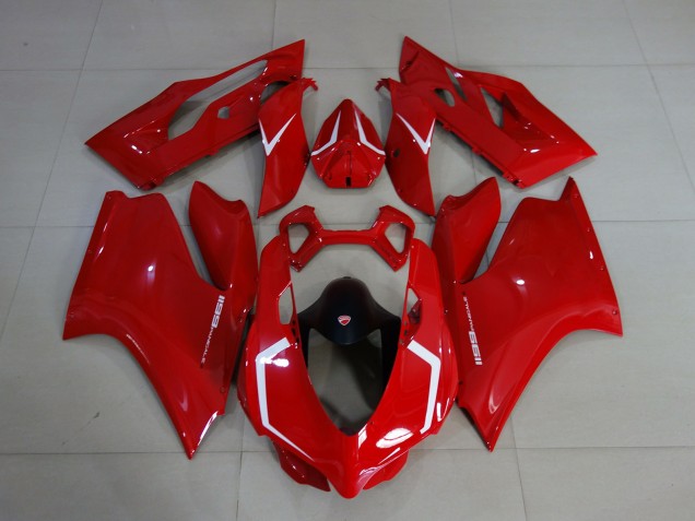 Gloss Red & White Ducati 1199 Fairings Factory