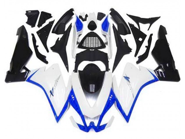 Gloss White & Blue 2010-2015 Aprilia RSV4 1000 Fairings Factory