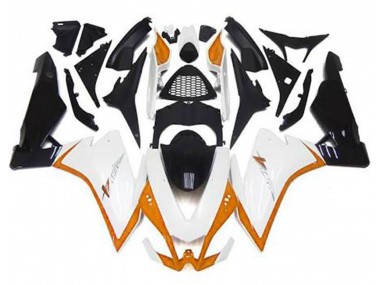 Gloss White & Orange 2010-2015 Aprilia RSV4 1000 Fairings Factory