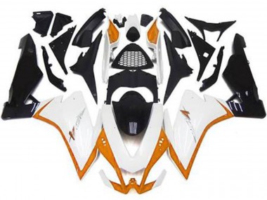 Gloss White & Orange 2010-2015 Aprilia RSV4 1000 Fairings Factory