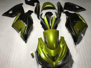 Gloss Yellow and Black 2012-2019 Kawasaki ZX14R Fairings Factory