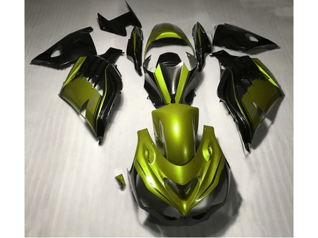 Gloss Yellow and Black 2012-2019 Kawasaki ZX14R Fairings Factory