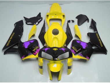 Gloss Yellow & Purple Splatter 2005-2006 Honda CBR600RR Fairings Factory