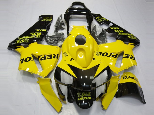 Gloss Yellow Repsol 2003-2004 Honda CBR600RR Fairings Factory