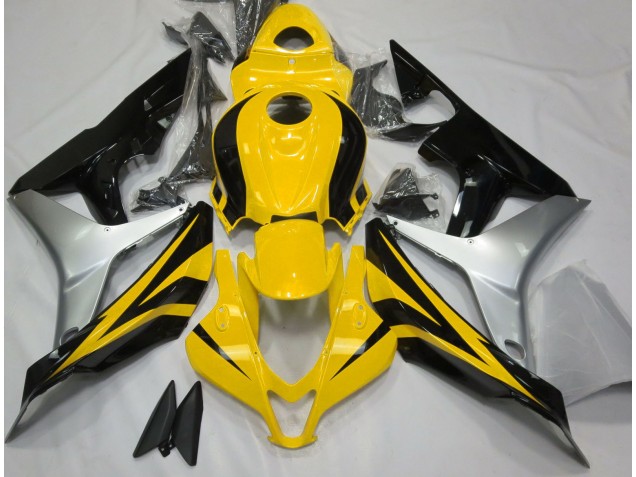 Gloss Yellow Silver and Black 2007-2008 Honda CBR600RR Fairings Factory