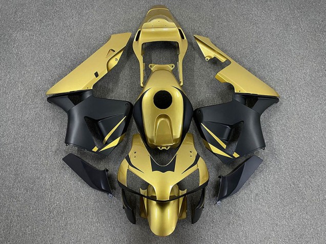 Gold & Matte Black 2003-2004 Honda CBR600RR Fairings Factory