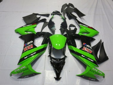 Green and Black 2008-2010 Kawasaki ZX10R Fairings Factory