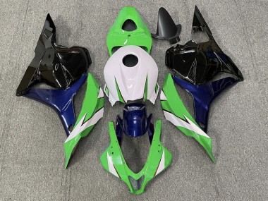 Green and White 2009-2012 Honda CBR600RR Fairings Factory