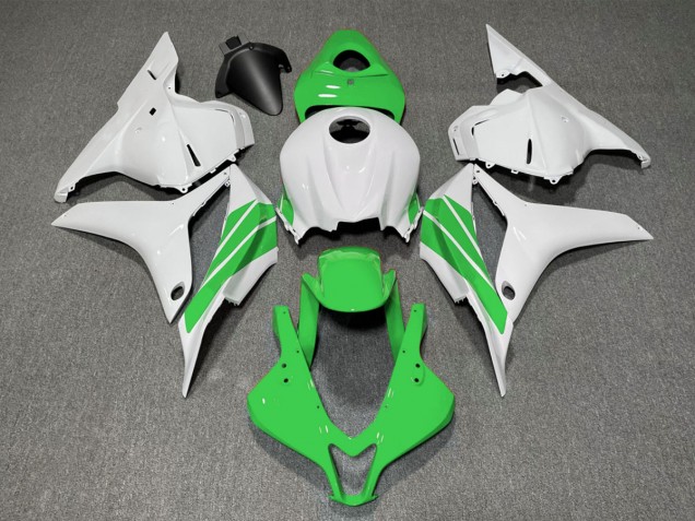 Green and White Side Stripe 2009-2012 Honda CBR600RR Fairings Factory