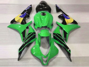 Green & Blue Bull 2007-2008 Honda CBR600RR Fairings Factory