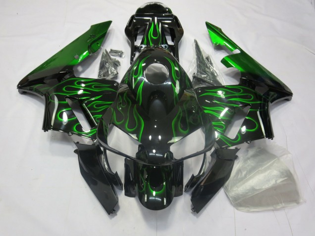 Green Flames 2003-2004 Honda CBR600RR Fairings Factory