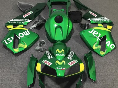 Green Movistar 2003-2004 Honda CBR600RR Fairings Factory