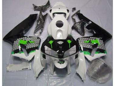 Green Splatter on Gloss Black 2005-2006 Honda CBR600RR Fairings Factory