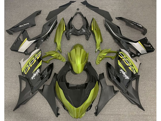 Liquid Yellow and Gray 2018-2020 Kawasaki Ninja 400 Fairings Factory