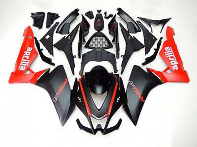 Matte Black and Red 2012-2015 Aprilia RS4 125 Fairings Factory