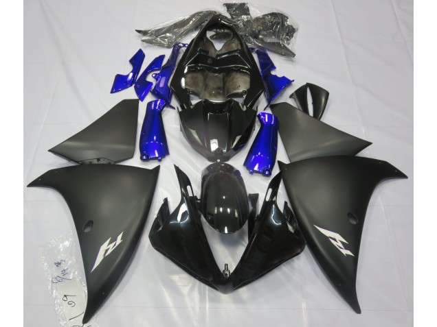 Matte Black & Blue 2009-2012 Yamaha R1 Fairings Factory
