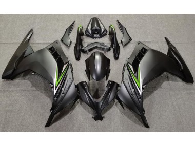 Matte Black & Green 2013-2018 Kawasaki Ninja 300 Fairings Factory