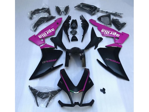 Matte Black & Pink 2010-2015 Aprilia RSV4 1000 Fairings Factory