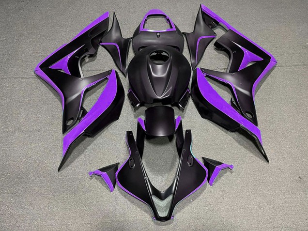 Matte Black & Purple 2007-2008 Honda CBR600RR Fairings Factory