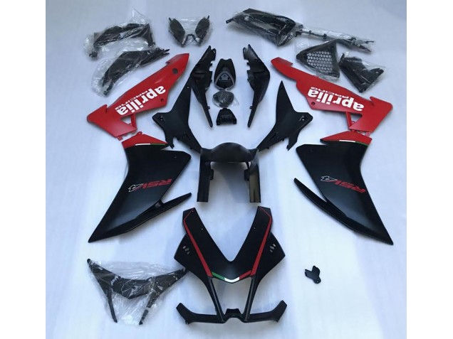 Matte Black & Red 2010-2015 Aprilia RSV4 1000 Fairings Factory