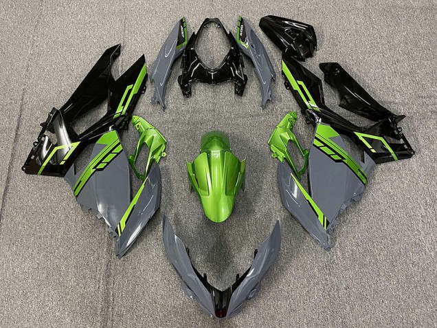 Nardo Gray and Green 2018-2020 Kawasaki Ninja 400 Fairings Factory