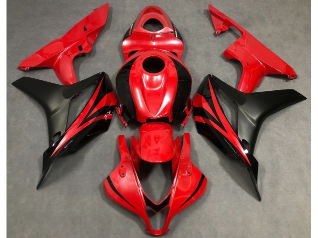 Pearl Red & Black 2007-2008 Honda CBR600RR Fairings Factory