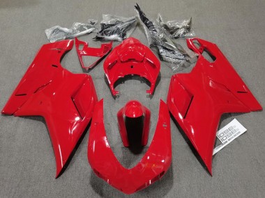 Plain Gloss Red 2007-2012 Ducati 848 1098 1198 Fairings Factory