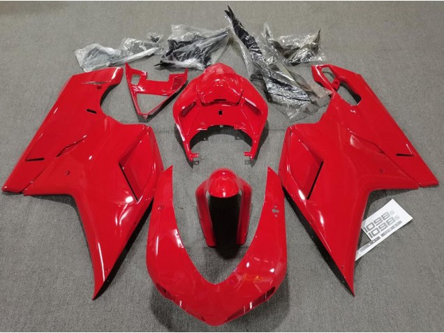 Plain Gloss Red 2007-2012 Ducati 848 1098 1198 Fairings Factory