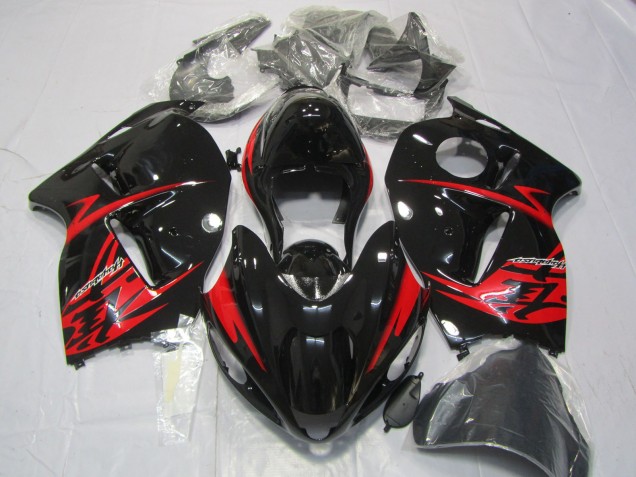 Red and Gloss Black 1997-2007 Suzuki GSXR 1300 Fairings Factory