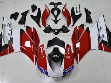 Red and White 2015-2017 Ducati 959 1299 Fairings Factory