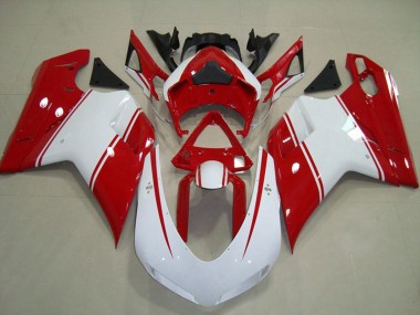 Red and White Pin 2007-2012 Ducati 848 1098 1198 Fairings Factory