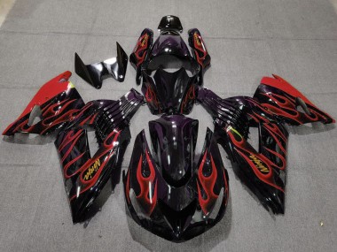 Red Flame 2006-2011 Kawasaki ZX14R Fairings Factory