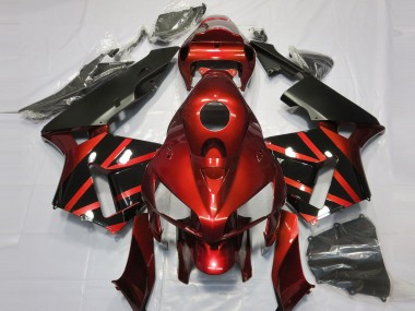 Red & Gloss Black Design 2005-2006 Honda CBR600RR Fairings Factory