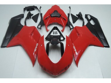 Red Matte Black 2007-2012 Ducati 848 1098 1198 Fairings Factory