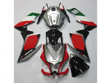 Silver and Red 2012-2015 Aprilia RS4 125 Fairings Factory