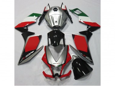 Silver and Red 2012-2015 Aprilia RS4 125 Fairings Factory