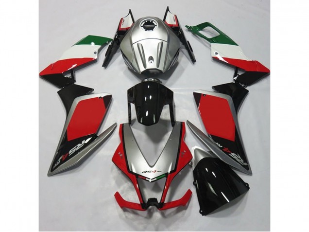 Silver and Red 2012-2015 Aprilia RS4 125 Fairings Factory