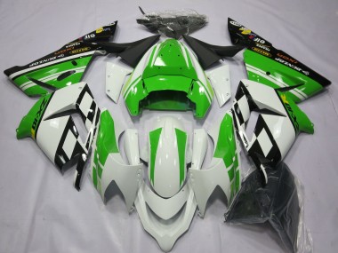 Special White Green 2004-2005 Kawasaki ZX10R Fairings Factory