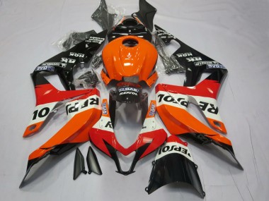 Vibrant Orange Repsol 2007-2008 Honda CBR600RR Fairings Factory