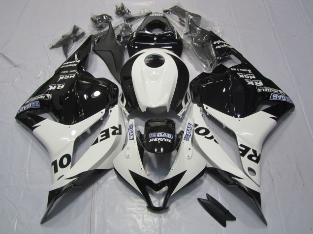 White and Black Repsol 2009-2012 Honda CBR600RR Fairings Factory