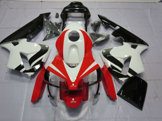 White Red and Black OEM 2003-2004 Honda CBR600RR Fairings Factory