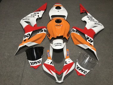 White Repsol Style 2007-2008 Honda CBR600RR Fairings Factory